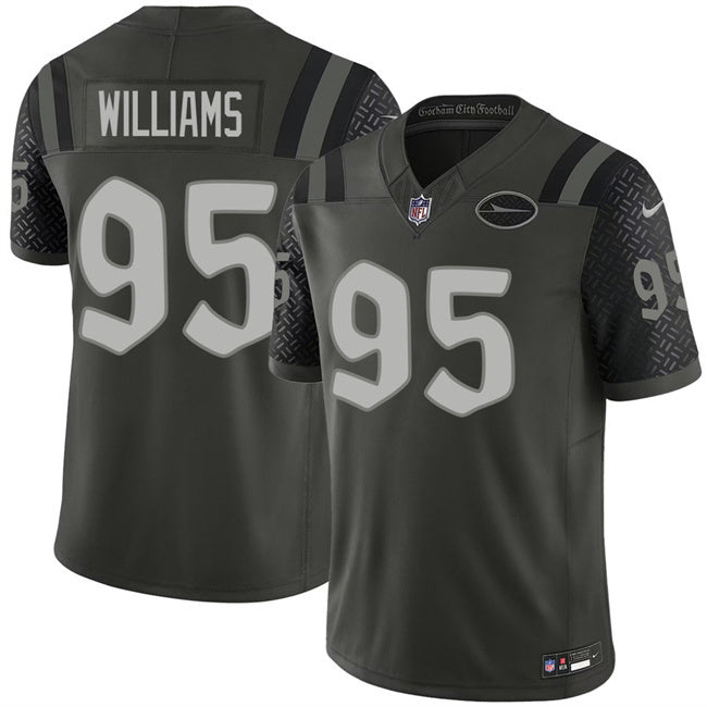 New York Jets #95 Quinnen Williams Black 2025 F.U.S.E. “Rivalries” Vapor Limited