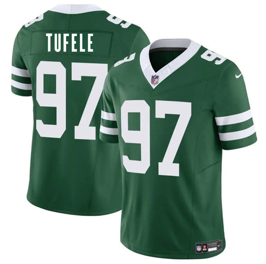 New York Jets #97 Jay Tufele Green 2025 F.U.S.E. Vapor Untouchable Limited