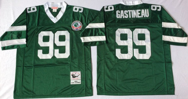 New York Jets #99 Mark Gastineau Throwback Green