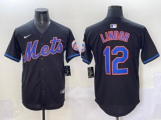 New York Mets #12 Francisco Lindor Mets Adult Style 2