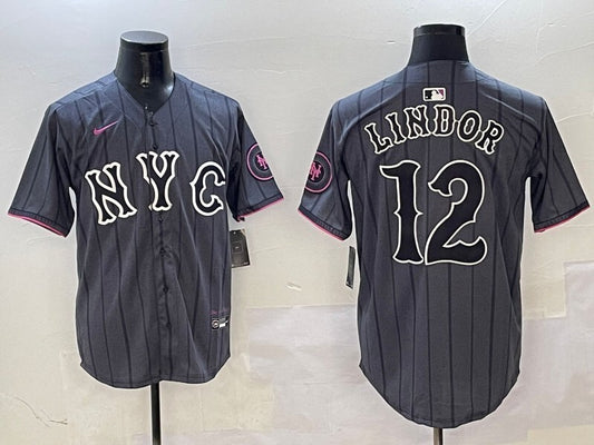 New York Mets #12 Francisco Lindor Mets City Adult