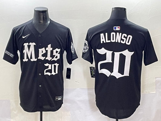 New York Mets #20 Pete Alonso Mets 5 Collaboration Style 1