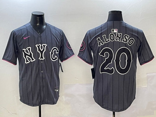 New York Mets #20 Pete Alonso Mets City Adult
