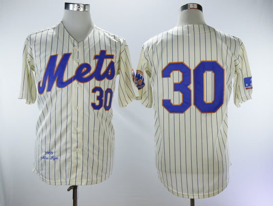 New York Mets #30 Michael Conforto Mets 30 Off-White 1969 Blue Retro Style 2