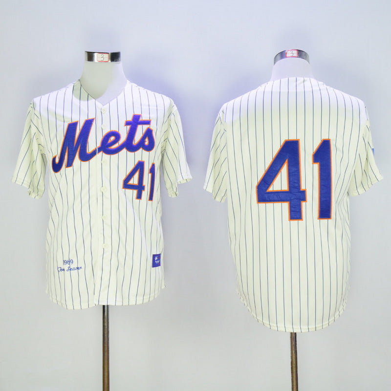 New York Mets #41 Mets 41 Off-White 1969 Retro
