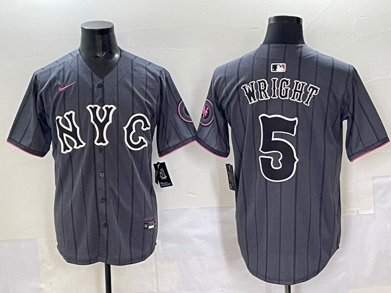 New York Mets #5 David Wright Mets Adult Style 4