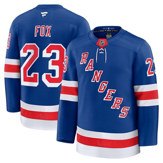 New York Rangers #23 Adam Fox Home Premium Jersey - Blue