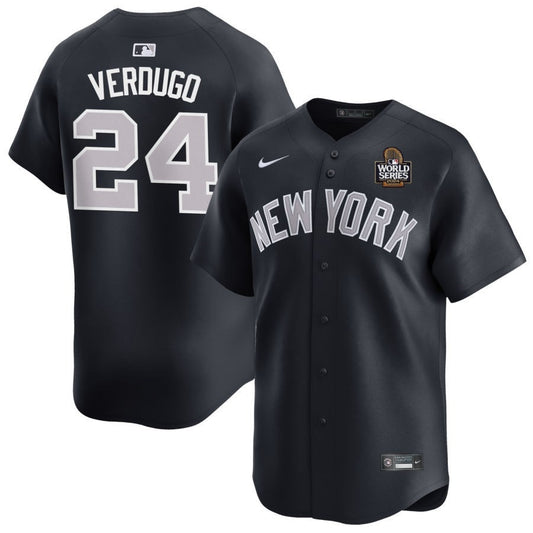 New York Yankees #24 Alex Verdugo 2024 World Series Alternate – Navy