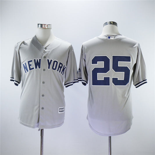 New York Yankees #25 Gleyber Torres Yankees 25 Gray Fan