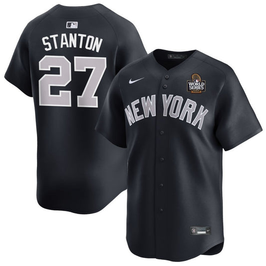 New York Yankees #27 Giancarlo Stanton 2024 World Series Alternate – Navy