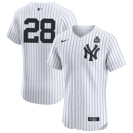 New York Yankees #28 Austin Wells 2024 World Series Elite Home