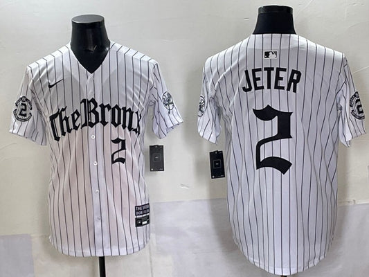 New York Yankees #2 Derek Jeter Yankees White 5 Collaboration