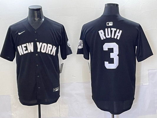 New York Yankees #3 Babe Ruth Yankees Special Edition Inverted Adult Style 2