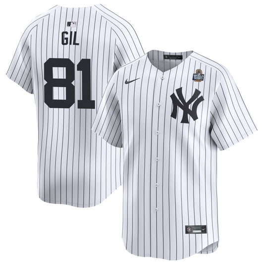 New York Yankees #81 Luis Gil 2024 World Series Home