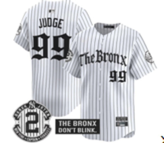 New York Yankees #99 Aaron Judge Yankees White 5 Collaboration Style 1