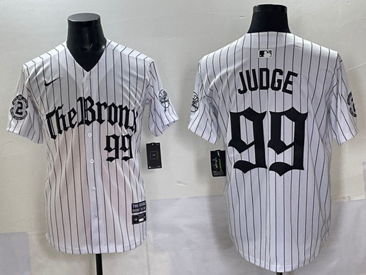 New York Yankees #99 Aaron Judge Yankees White 5 Collaboration Style 3