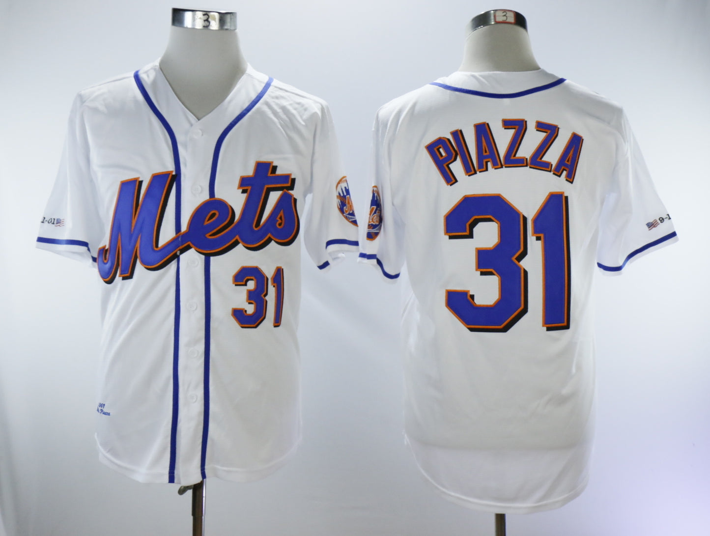 New York mets #31 Mike Piazza Mets 31 White Retro