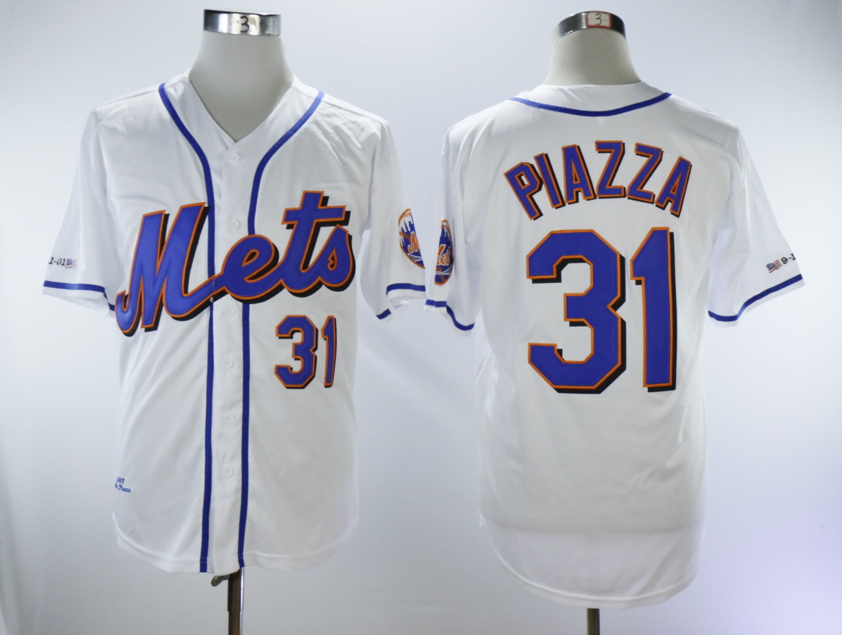 New York mets #31 Mike Piazza Mets 31 White Retro