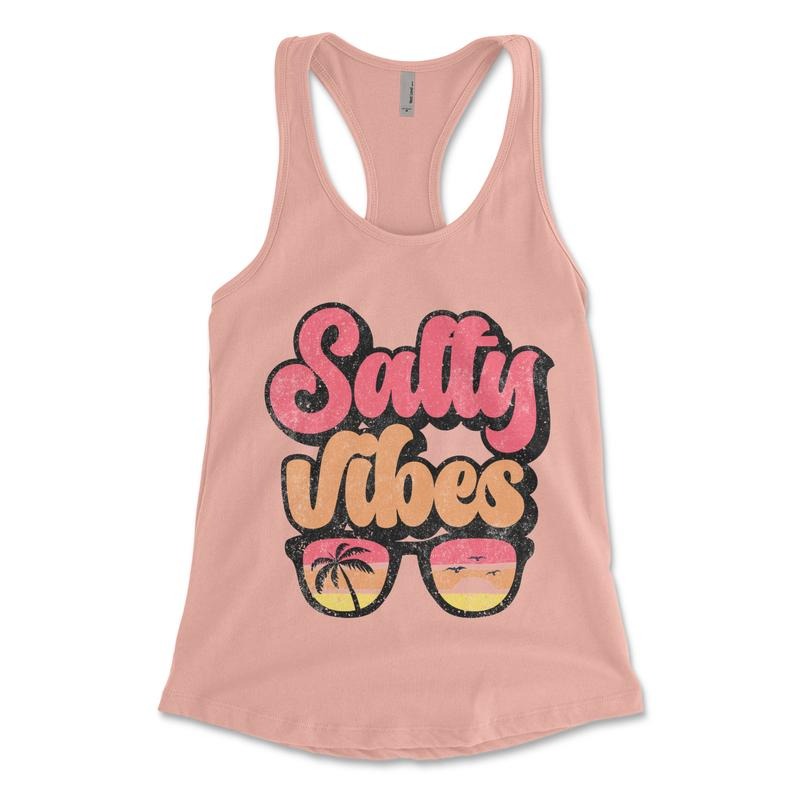 Next Level Summer Tank Top - Salty Vibes Summer Tank Top - Beach Tank Top - Vacation Tank top T-Shirts, Hoodie, Sweatshirt