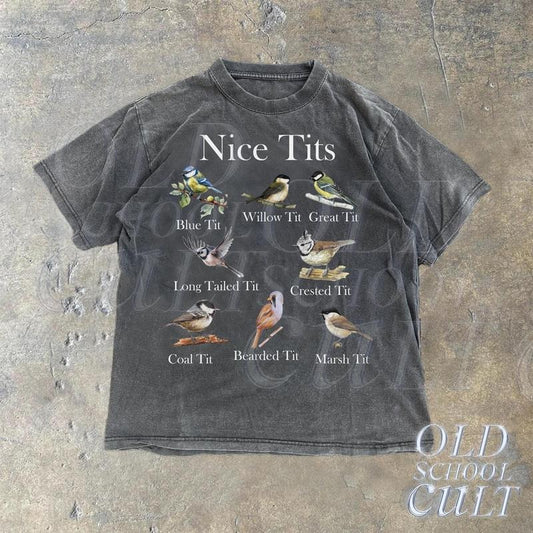 Nice Tits Vintage Bird Shirt, Nice Tits Shirt, Birdwatchers Gift, Bird Lovers Meme Shirt, Bird Shirt, Gag Tees, Funny Meme Retro Shirt