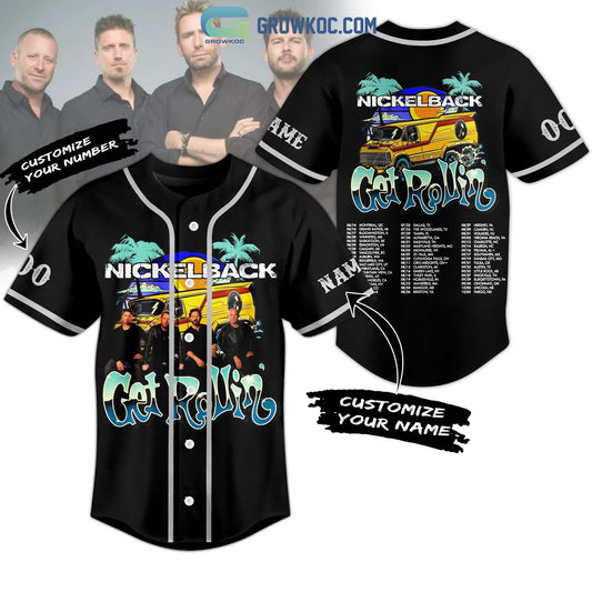 Nickelback Get Rollin Personalized Baseball Jersey