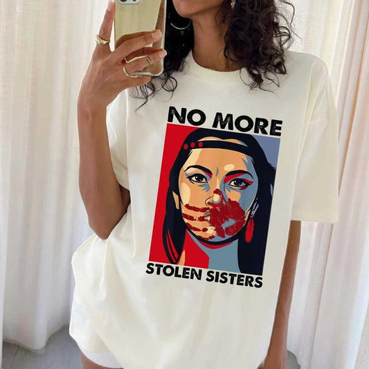 No More Stolen Sisters Shirts, I Wear Red for My Sisters, Murdered Women Shirt, Missing Women Tee, American Native Tshirtsstyle{n002}3