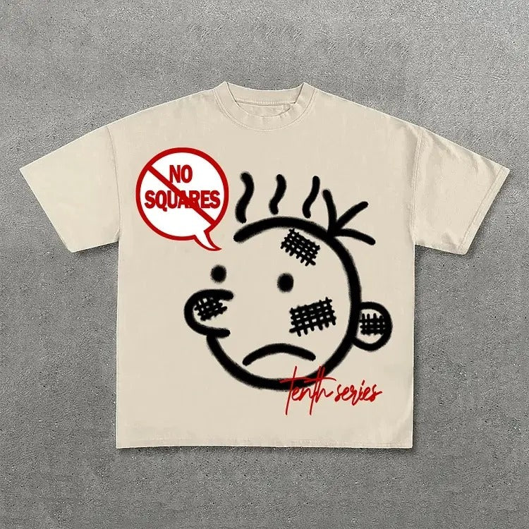 No Squares Retro Street Pattern T-Shirt - Cotton Shirt - S to 4XL - Multiple color Hoodie, Sweatshirt | InkThreadWorks.com