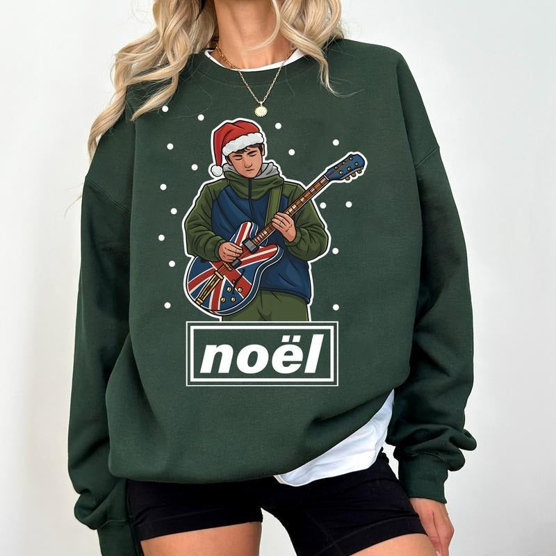Noel Gallagher Christmas Jumper - Oasis Christmas Themed Sweatshirt for Music Fans T-Shirts, Hoodie | InkThreadWorks.com
