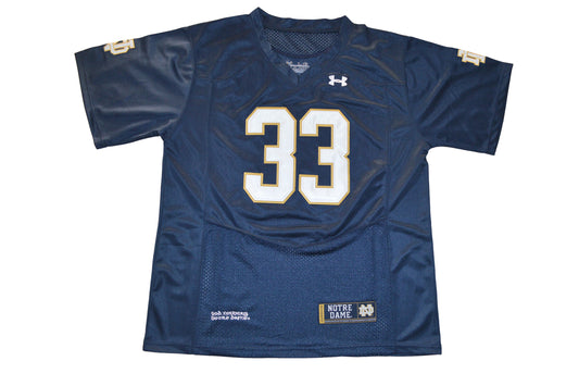 Norte Dame Fighting Irish 2017 Under Armour Adams 33 Navy Front