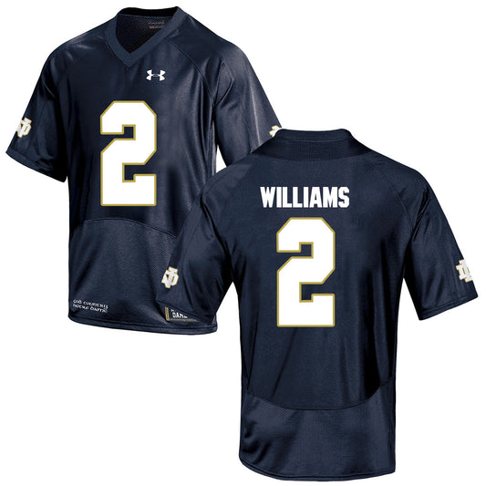 Norte Dame Fighting Irish WILLIAMS 2 Football Jersey - Navy Blue