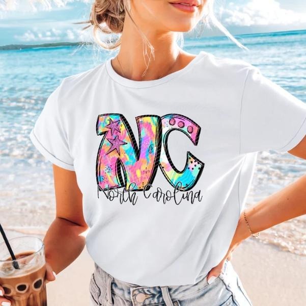 North Carolina Neon Splash DTF Transfers - THIS IS NOT A SHIRT Hoodie, Sweatshirt | InkThreadWorks.com