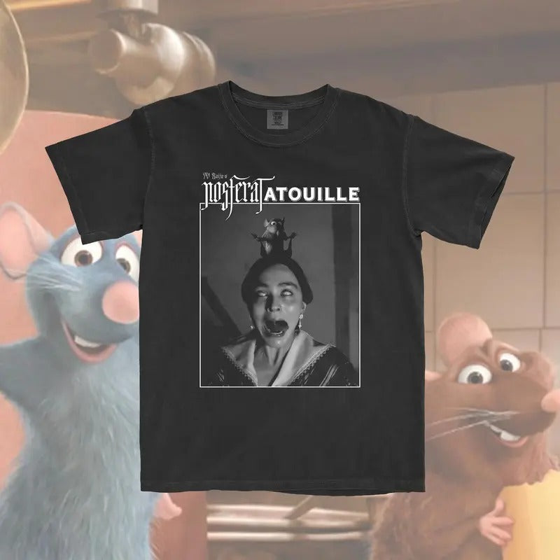 Nosferatatouille Nosferatu Ratatouille mashup shirt for fans of Horror and Comedy Hoodie, Sweatshirt | InkThreadWorks.com
