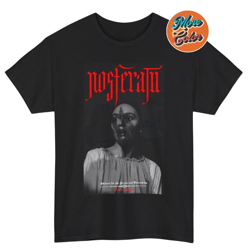 Nosferatu Movie Dracula Horror Vampire Gothic Style Silent Film Terror Icon Monster Old School 2 Shirts, Cotton Unisex T-Shirt, Crew Neck, Size S- 3XL, Menswear Top, Womenswear Top Underwear Streetwear