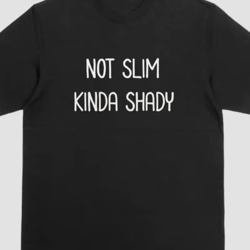Not slim kinda shady short sleeve shirt. Cotton Menswear Hoodie, Sweatshirt | InkThreadWorks.com