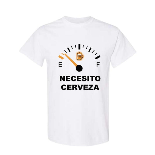 Novelty Mexican Beer Necesito Cerveza Cool & Funny Sayings T-Shirt Men Women's T Shirts Short Sleeve Tees Printed Clothes