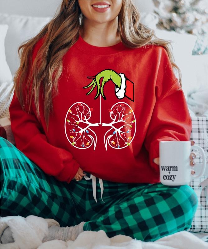 Nurse Christmas Sweatshirt, Kidney Nurse Christmas Hoodie, Christmas Dialysis Sweatshirt, Christmas Light Hoodie,...