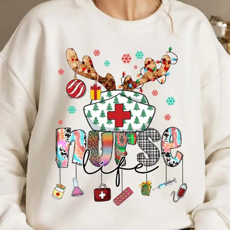 Nurse Life Christmas T-Shirt, Nurse Christmas Tee, Nurse Gingerbread Hoodie, Nurse Gift for Woman, Christmas gift Sweatshirt