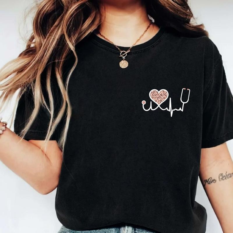 Nurse Pocket Size T-Shirt, Cute Stethoscope Tee, Matching Nursing School Team, New Nurse Birthday Gift, Nurse...