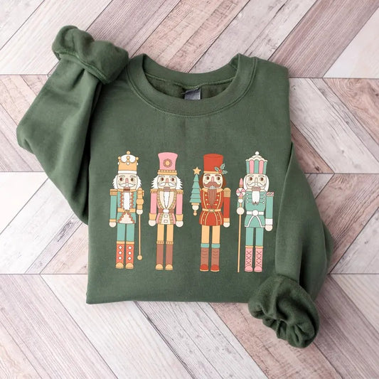 Nutcracker Coquette Sweatshirt, Christmas Nutcracker Sweatshirt, Coquette Bow Sweatshirt, Ballet Doll Coquette Shirt,...