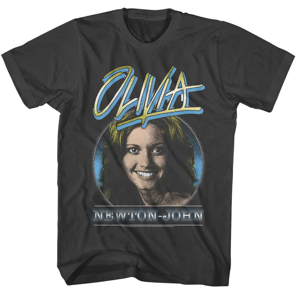 Olivia Newton John - Oln Portrait - American Classics - Solid Gray Adult Short Sleeve T-Shirt