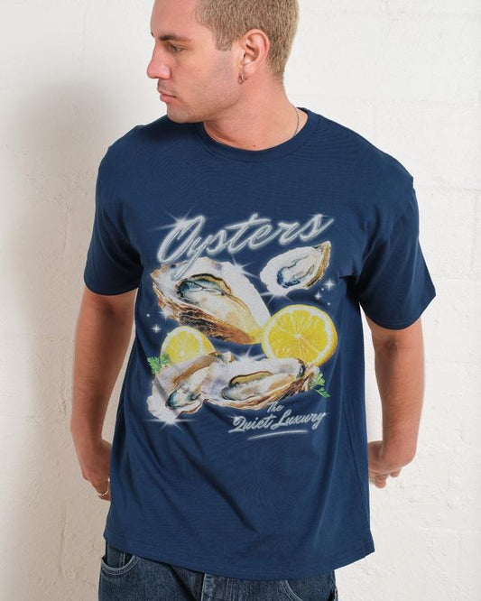 OYSTERS Tee, THE QUIET LUXURY T-Shirt, Cotton Menswear, S to 3XL Hoodie, Sweatshirt | InkThreadWorks.com