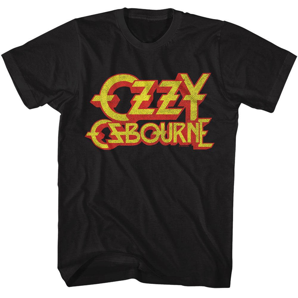 Ozzy Osbourne - Logo Classic - American Classics - Solid Black Adult Short Sleeve T-Shirt