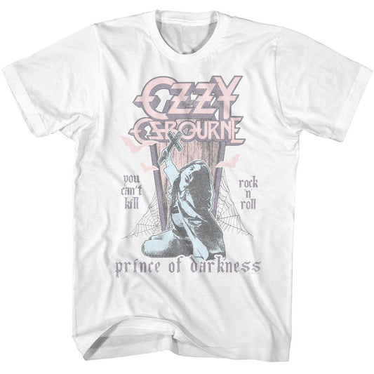 Ozzy Osbourne - Pastel Coffin - American Classics - Solid White Adult Short Sleeve T-Shirt