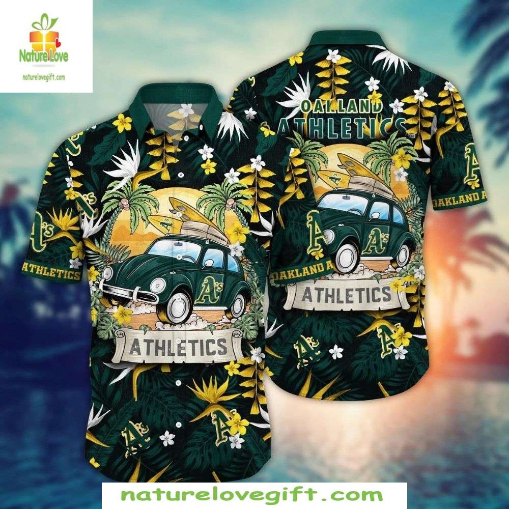 Oakland A’s Vintage Hawaiian Shirt MLB Baseball Tropical Apparel