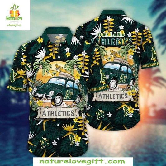 Oakland A’s Vintage Hawaiian Shirt MLB Baseball Tropical Apparel