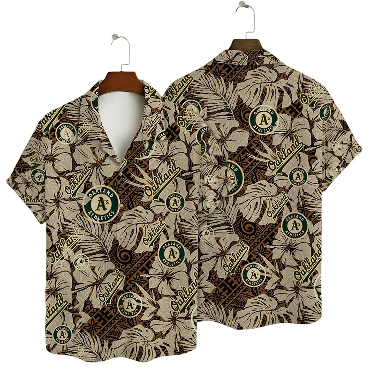 Oakland Athletics Vintage Hibiscus Hawaiian Shirt MLB Fan Gear