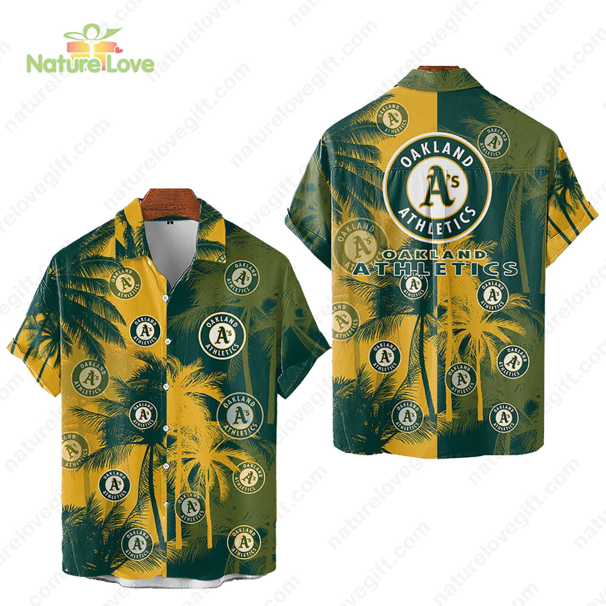 Oakland Athletics Tropical Palm Trees MLB Hawaiian Shirt