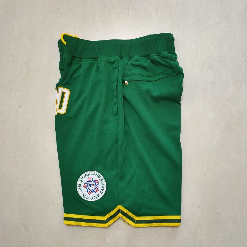 Oakland Athletics Baseball 1987 All-Star Team Green Shorts Style 1