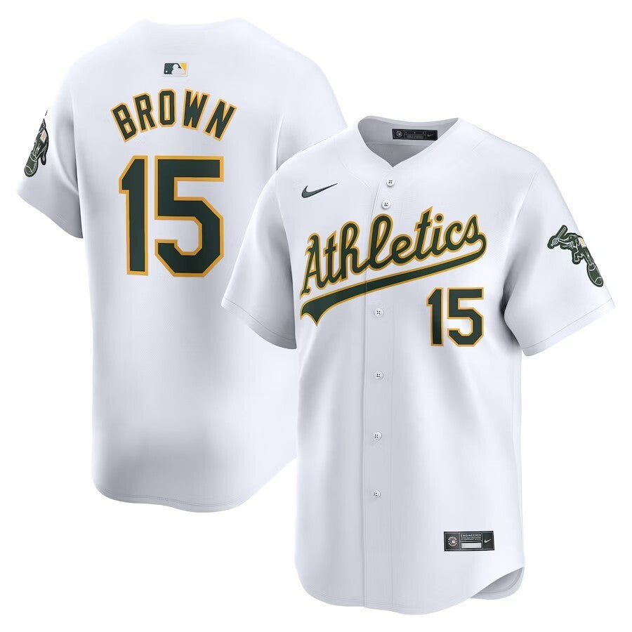 Oakland Athletics #15 Seth Brown Home Limited Player Jersey - White