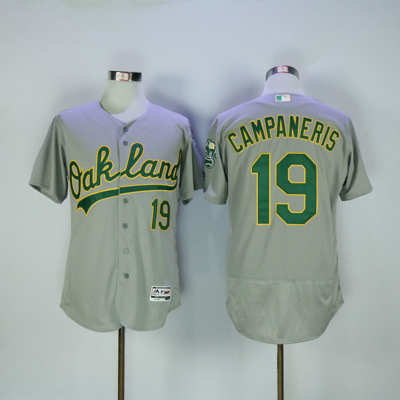Oakland Athletics #19 Bert Campaneris Athletics 19 Gray Elite Edition Style 2
